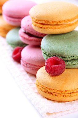 beyaz izole yumuşak macaroons