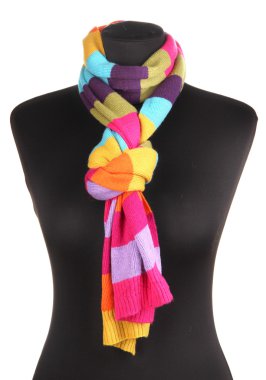 manken üzerinde beyaz izole şal