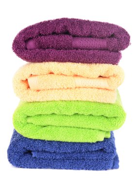 parlak havlu üzerinde beyaz izole