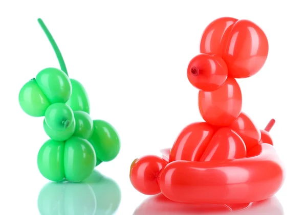 Simple balloon animal dogs, isolated on white — Stock Photo, Image