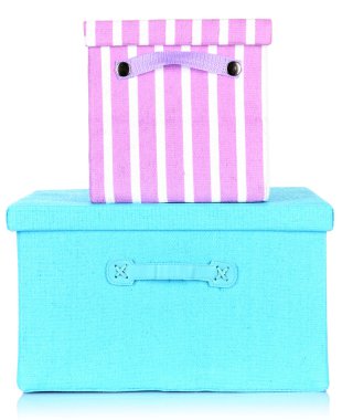 Tekstil kutuları, beyaz izole