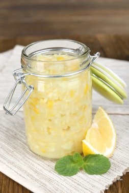 lezzetli limon reçel üzerinde tablo yakın çekim