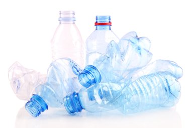 plastik şişe üzerinde beyaz izole
