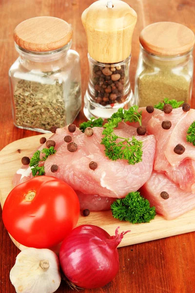 Raw turkey meat close up — Stock Photo, Image