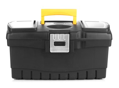 siyah üzerine beyaz izole toolbox