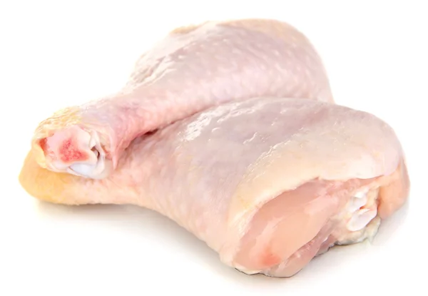 Nyers csirke lábak elszigetelt fehér — Stock Fotó