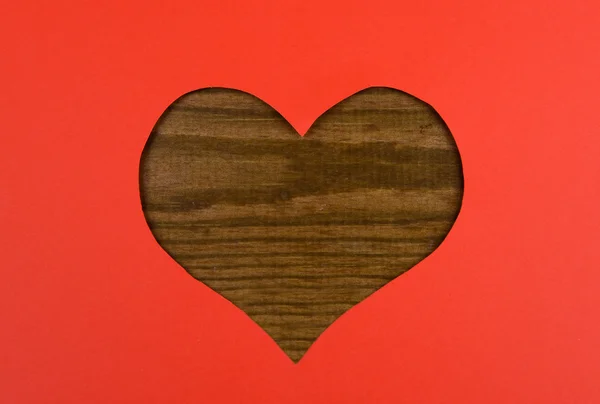 Corazones de papel sobre fondo de madera — Foto de Stock