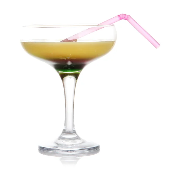 Bicchiere di cocktail saporito isolato su bianco — Foto Stock