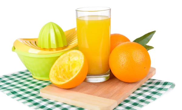 Lis na citrusy a pomeranče izolovaných na bílém — Φωτογραφία Αρχείου