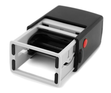 beyaz izole damgası