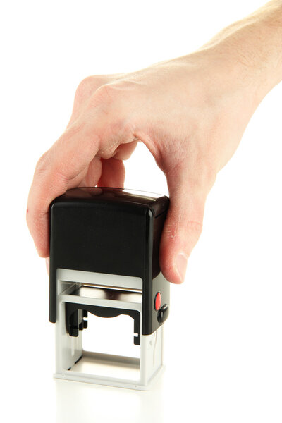 Штамп руки изолирован на белом
