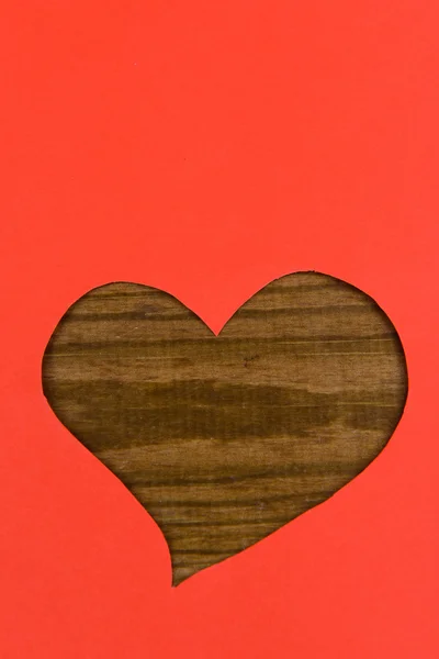 Corazones de papel sobre fondo de madera — Foto de Stock