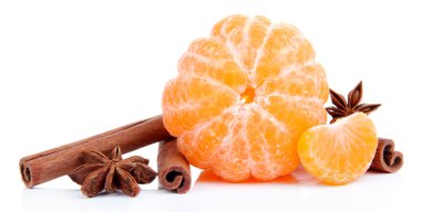 Olgun tatlı Kızıl ve beyaz izole baharat