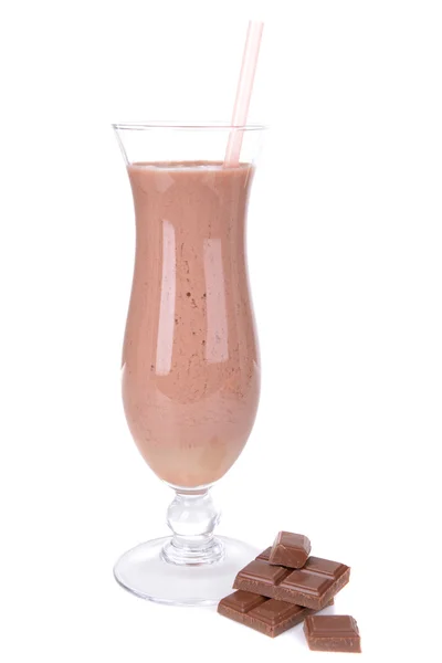 Mléčný koktejl izolované na bílém — Stock fotografie