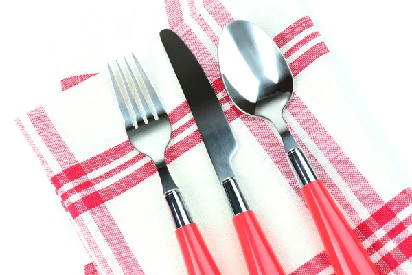 Mutfak bıçakları renk peçete üzerinde kapat — Stok fotoğraf