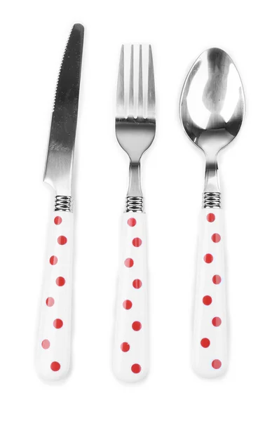 Kitchen cutlery isolated on white — Stock Photo, Image