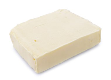 Beyaz izole lezzetli tereyağı