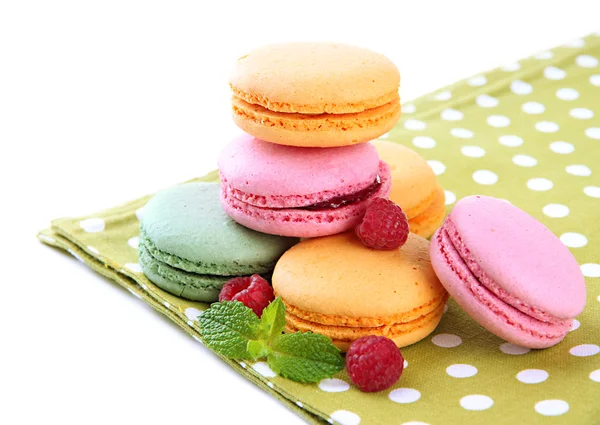 Gentle macaroons isolated on white — Stock Photo, Image