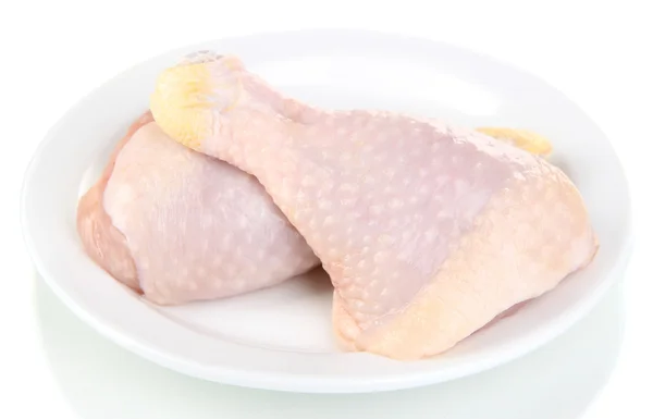 Rå kyckling ben isolerad på vit — Stockfoto