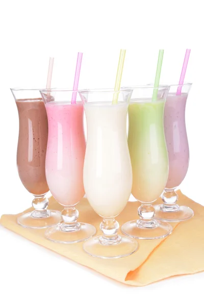 Milk shakes isolated on white — Stock Photo, Image