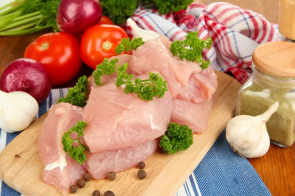 Raw turkey meat close up — Stock Photo, Image