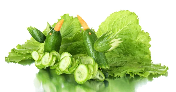 Gemüsemuster von Kolibris hautnah schnitzen — Stockfoto