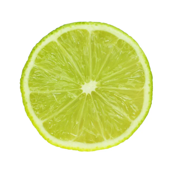 Plasterek limonki, na białym tle — Zdjęcie stockowe