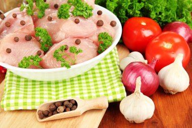 çiğ hindi eti yakın çekim