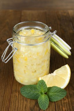 lezzetli limon reçel üzerinde tablo yakın çekim