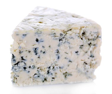 beyaz izole lezzetli mavi peynir