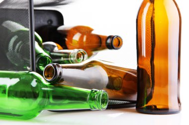 geri dönüşüm cam şişelerde yakın çekim