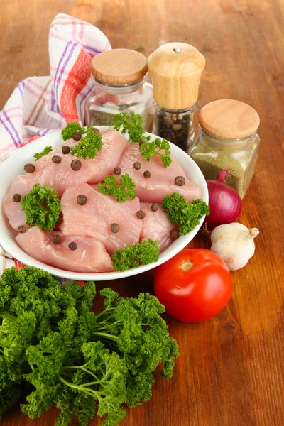 Raw turkey meat close up — Stock Photo, Image