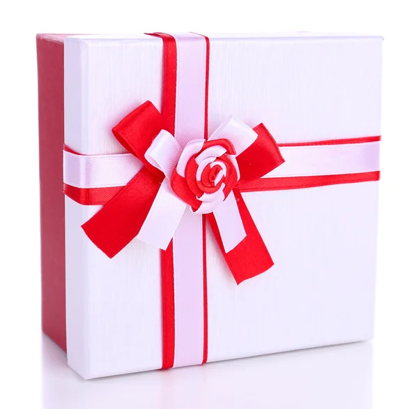 Gift box, isolate on white — Stock Photo, Image