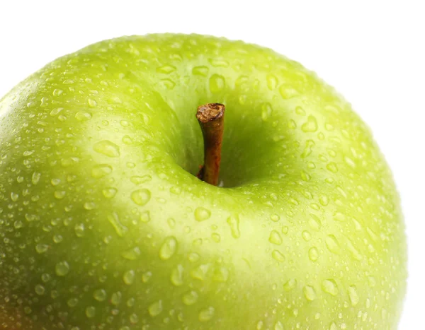 新鮮な緑のリンゴ、白で隔離されます。 — ストック写真