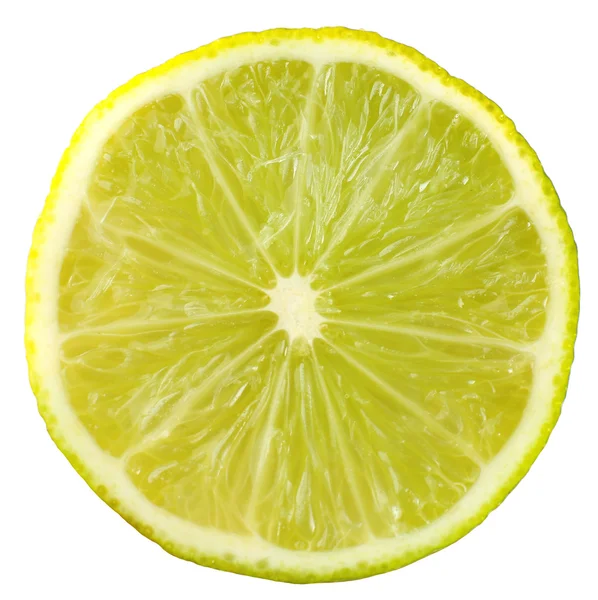 Slice of fresh lime, isolated on white — Stock Photo, Image