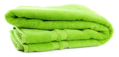 renkli havlu üzerinde beyaz izole