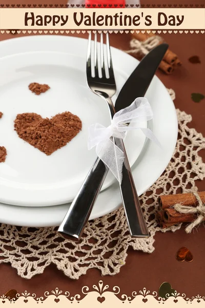 Holiday table setting close-up — Stock Photo, Image