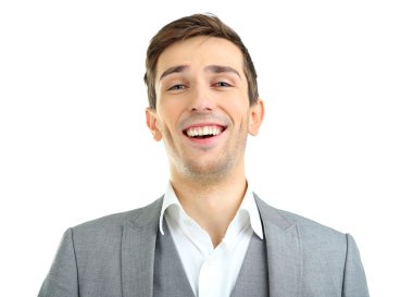 genç adam beyaz izole