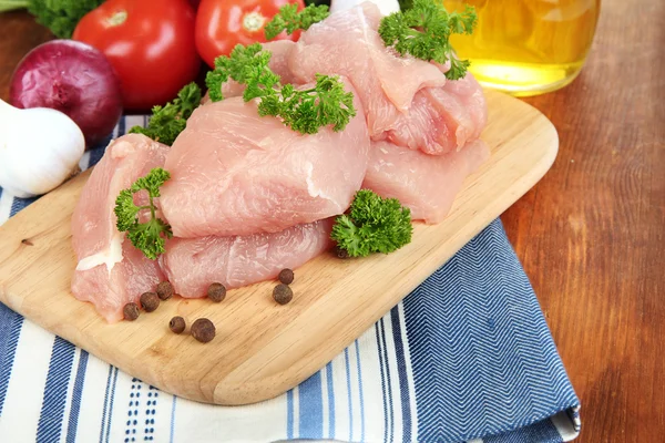 Raw turkey meat close up — Stock Photo, Image