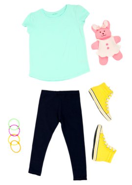 küçük kız, beyaz izole için güzel elbiseler