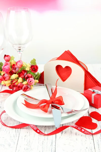 Table de vacances romantique, gros plan — Photo