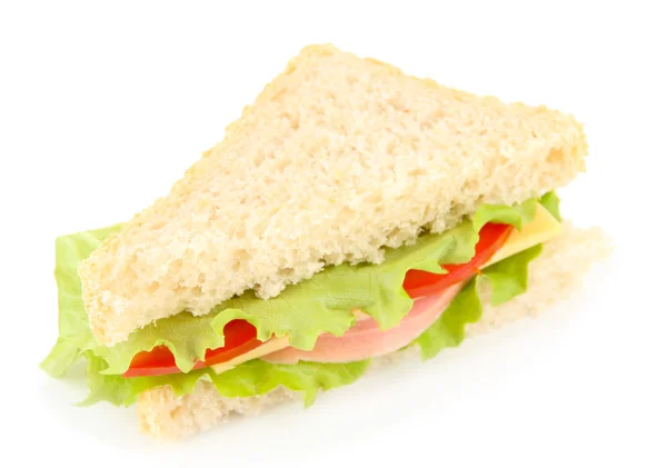 Čerstvé a chutné sendviče izolovaných na bílém — Stock fotografie