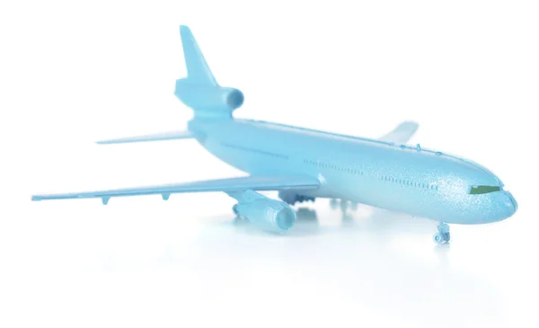 Plastic airplane isolated on white — Stock Photo, Image