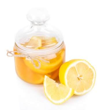 beyaz izole lezzetli limon reçeli