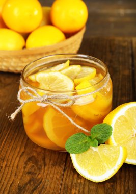 lezzetli limon reçel üzerinde tablo yakın çekim