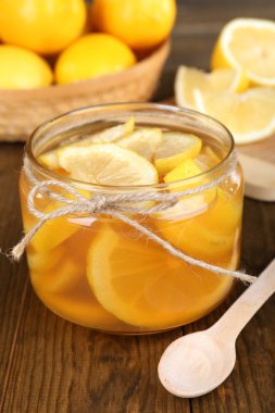 lezzetli limon reçel üzerinde tablo yakın çekim