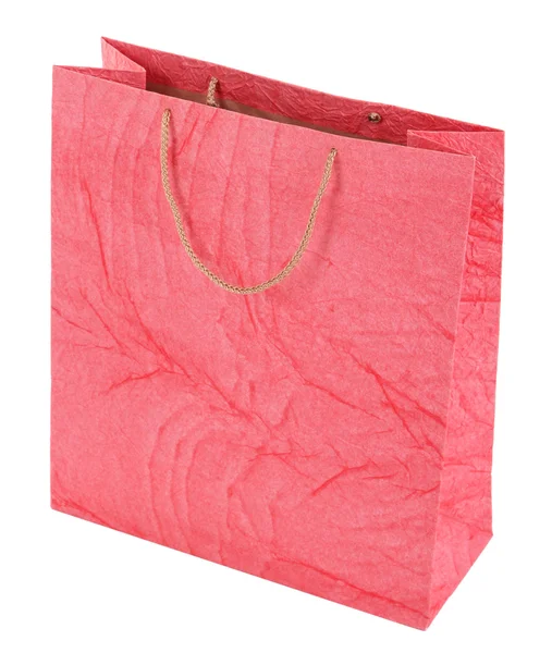 Цвет сумка для покупок, изолированная на белом — стоковое фото