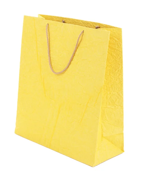 Кольорова сумка для покупок, ізольована на білому — стокове фото