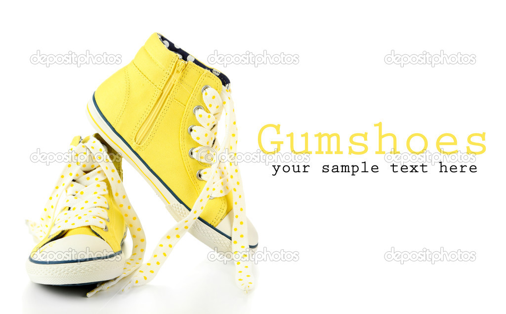 Beautiful gumshoes, isolated on white