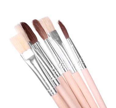 birçok fırça üzerinde beyaz izole